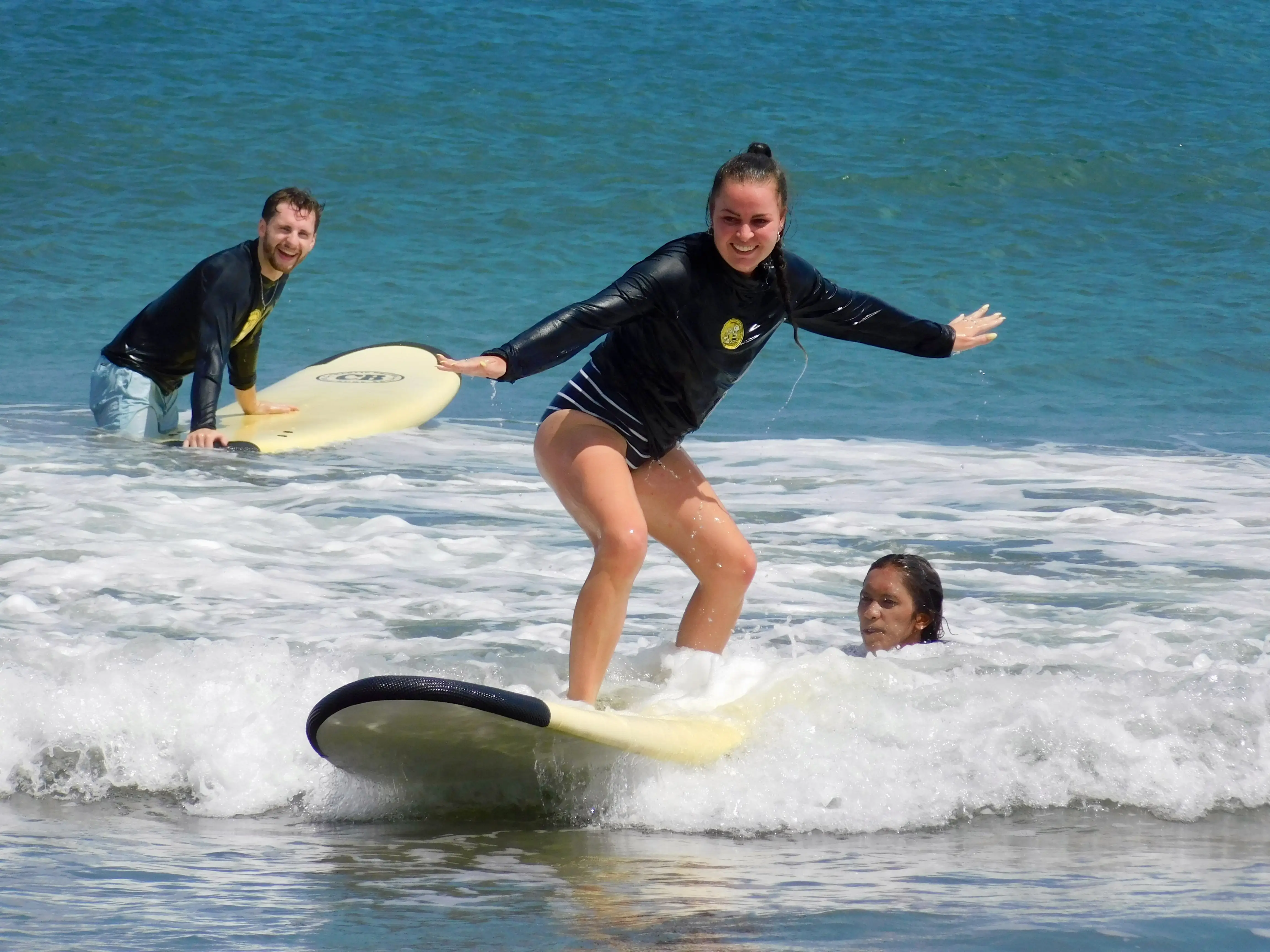 Surfer in action